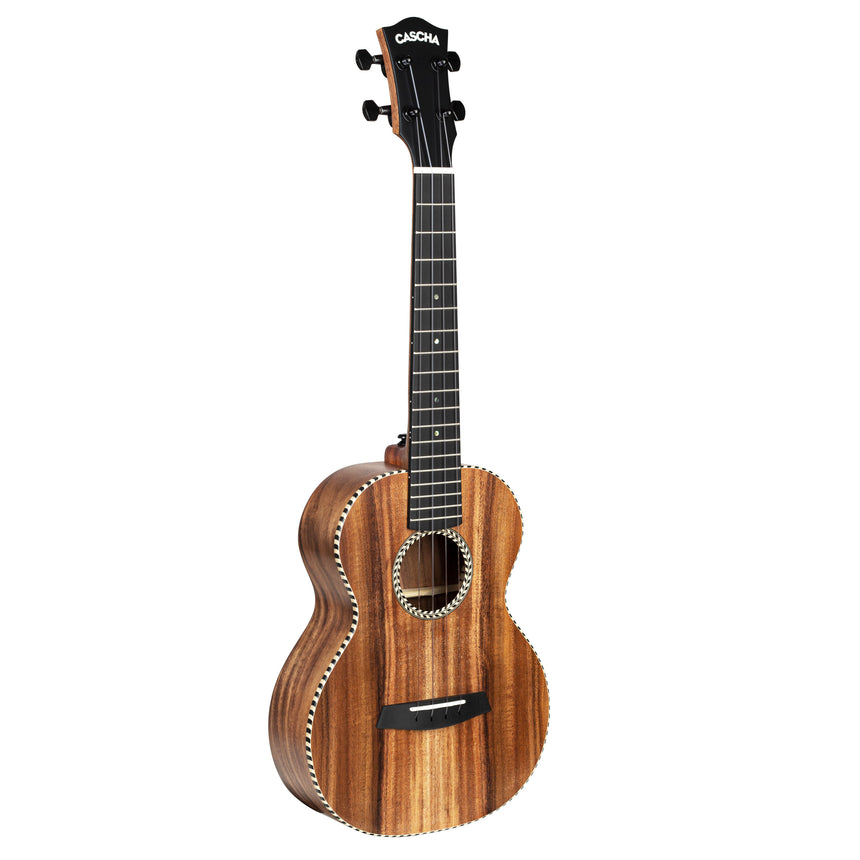 Cascha Solid Vollmassiv Acacia Tenor Ukulele mit Tasche HH2311 - Musik-Ebert Gmbh