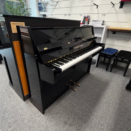 GROTRIAN - STEINWEG Klavier Mod. CLOU schwarz poliert Occassion 111 cm Höhe, Bestzustand Bj. 1991 (gebraucht) - Musik-Ebert Gmbh