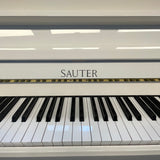 SAUTER Klavier 112 M Occasion weiß poliert Bj. 1993, sehr guter Zustand, Renner Mechanik (gebraucht) - Musik-Ebert Gmbh