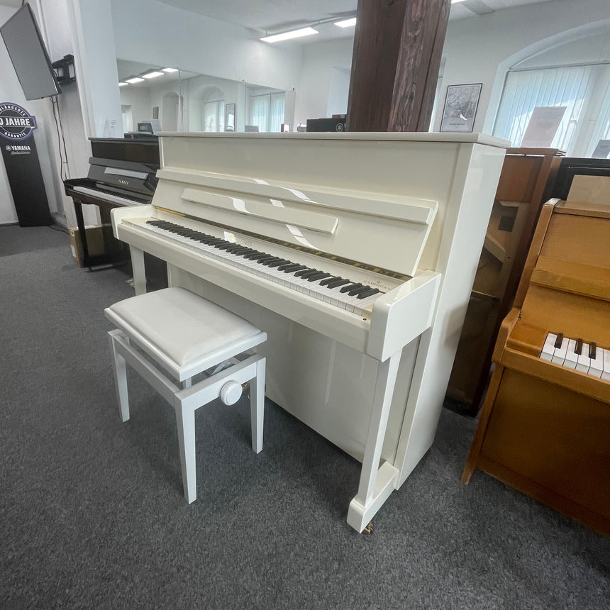 BECHSTEIN - Zimmermann upright piano Z.2 white polished, used, year 2006, very good condition + piano bench (used)