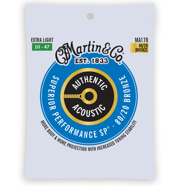Martin Authentic Acoustic SP 80/20 Bronze Extra Light 10-47 (MA170) Verpackung