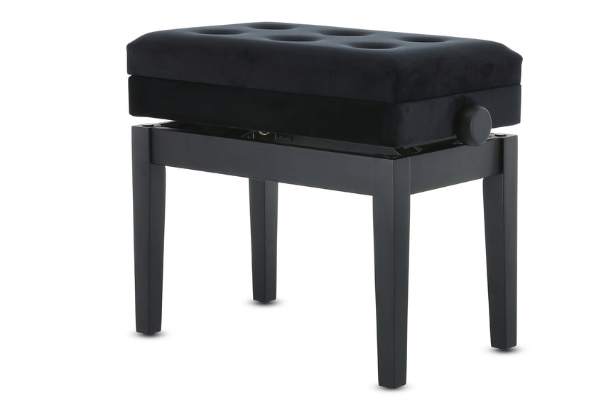 Banquette de piano GEWA 130.500, noir mat – vue oblique de droite