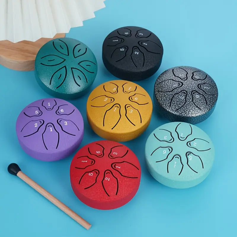 Basic Mini Steel Tongue Drum – 3″ Trommel mit 6 Tönen für Meditation & Klangreisen