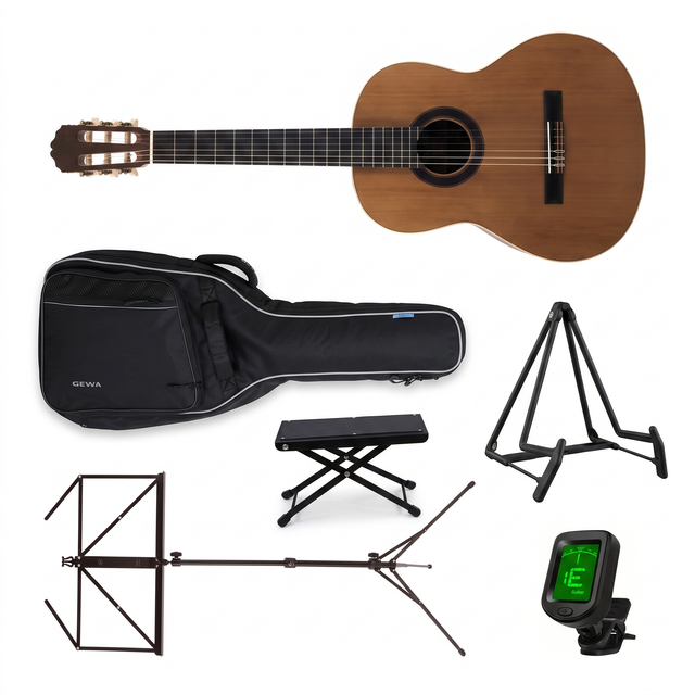 Prodipe Student Konzertgitarre 7/8 Kinder-Set mit Tasche & Ständer Set-Bild