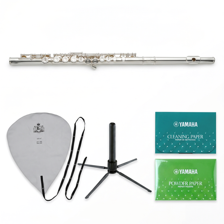Yamaha YFL-212 Querflöten-Bundle mit Ständer, Wischer & Pflegepapieren Set-Bild