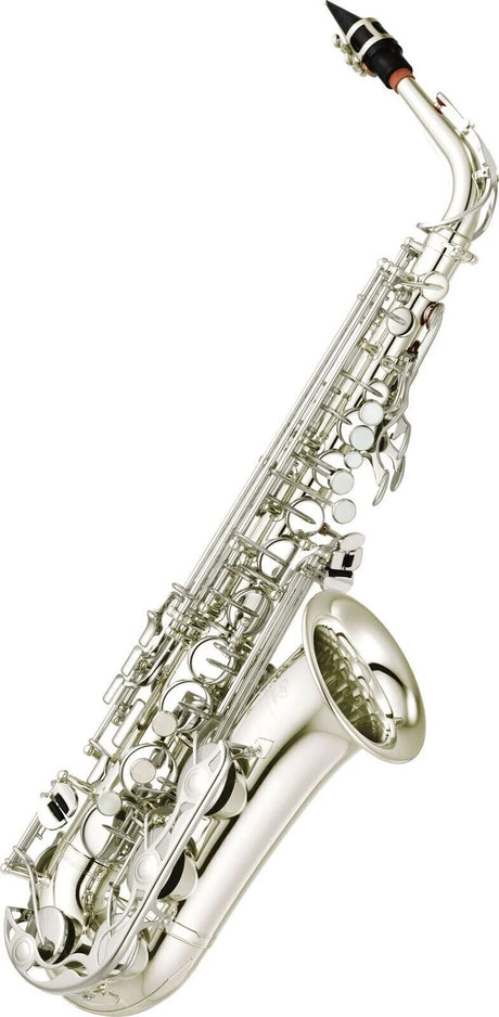 Yamaha YAS-280S Altsaxophon in Es – versilbert (zweiteiliger Becher, Mundstück 4C & Leichtkoffer inkl.)