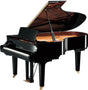 Yamaha C5X SH3 Flügel in Schwarz poliert mit geöffnetem Deckel und Silent-Steuereinheit