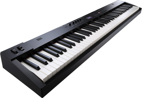 Roland RD-08 stage piano in black – three-quarter view