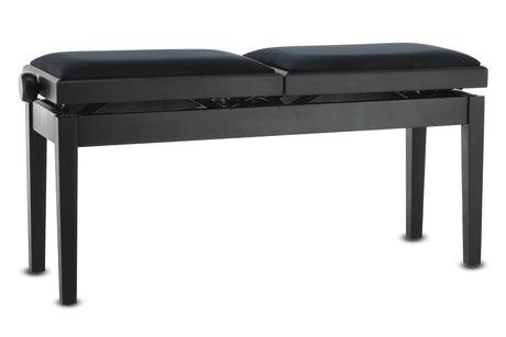 GEWA Pianobank Deluxe Double, noir mat – vue de face