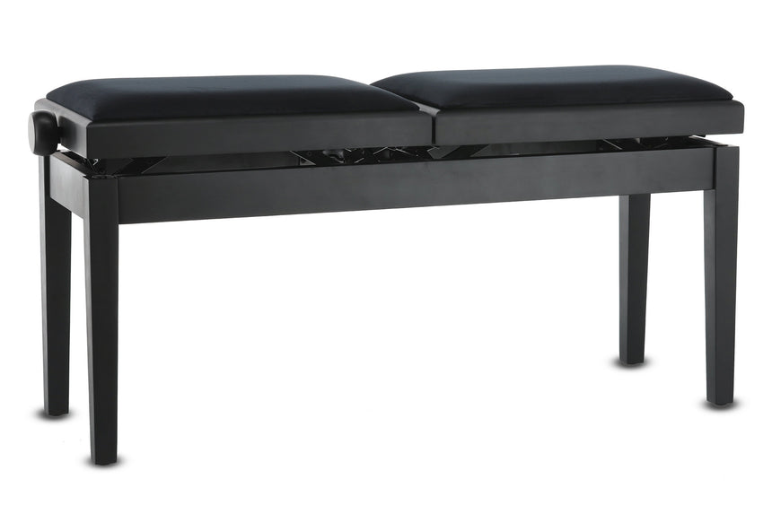 GEWA Pianobank Deluxe Double, noir mat – vue de face