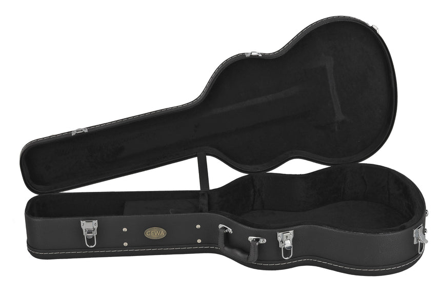 GEWA Flat Top Economy 523.100 classical guitar case in black – open front view of the interior