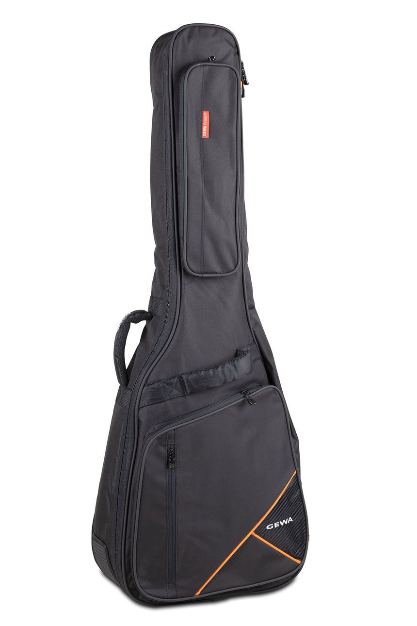 Housse GEWA Premium 20 pour guitare acoustique, noire – vue de face oblique