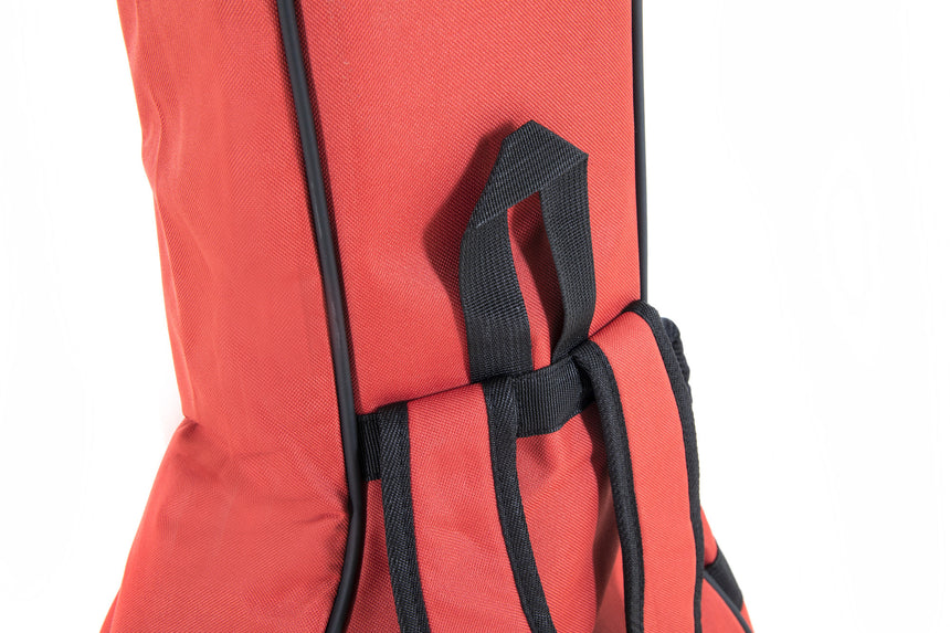 Housse GEWA Premium 20 pour guitare acoustique, rouge – détail de la poignée latérale