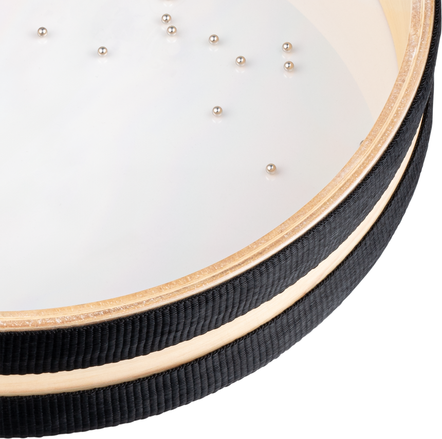 NINO Percussion NINO34 10-inch natural-wood sea drum – wooden rim and clear head detail