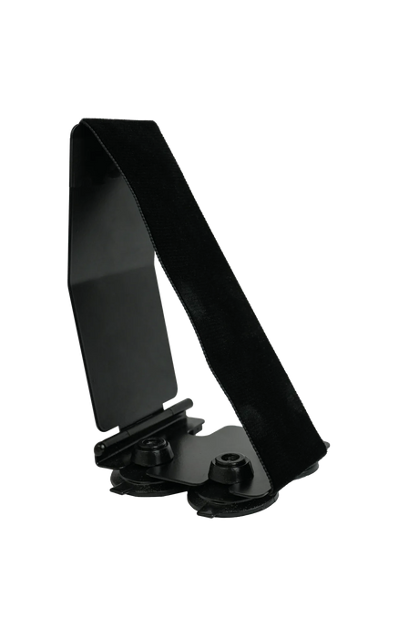Gitano 70900 guitar support, black and aluminium – isolated angled product view