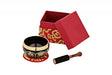 Meinl Sonic Energy SB-OR-300-R decorated brass singing bowl with red cushion and box – set with mallet, red cushion and red box