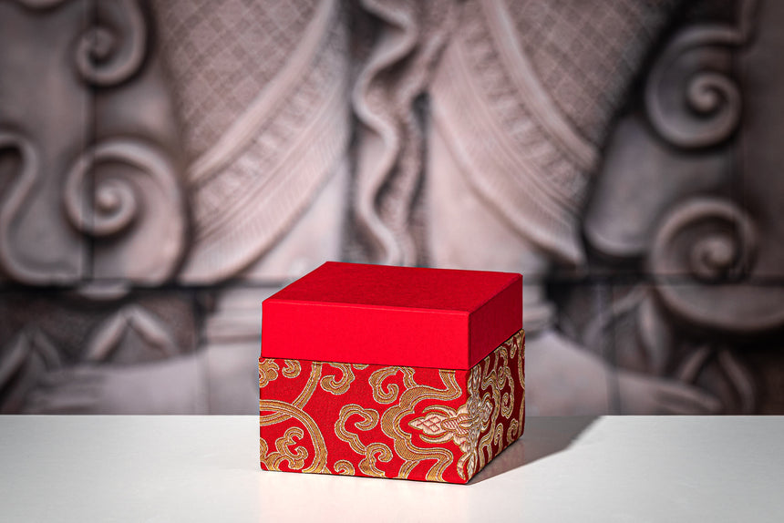 Meinl Sonic Energy SB-OR-300-R singing bowl set – red gift box with gold ornament