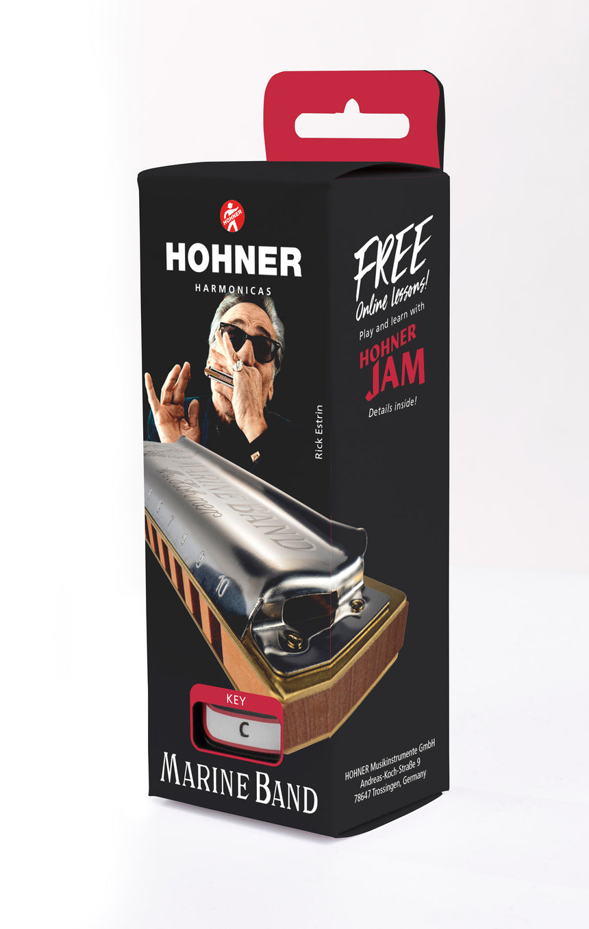 Manufacturer packaging for the HOHNER Marine Band 1896 Classic in C major