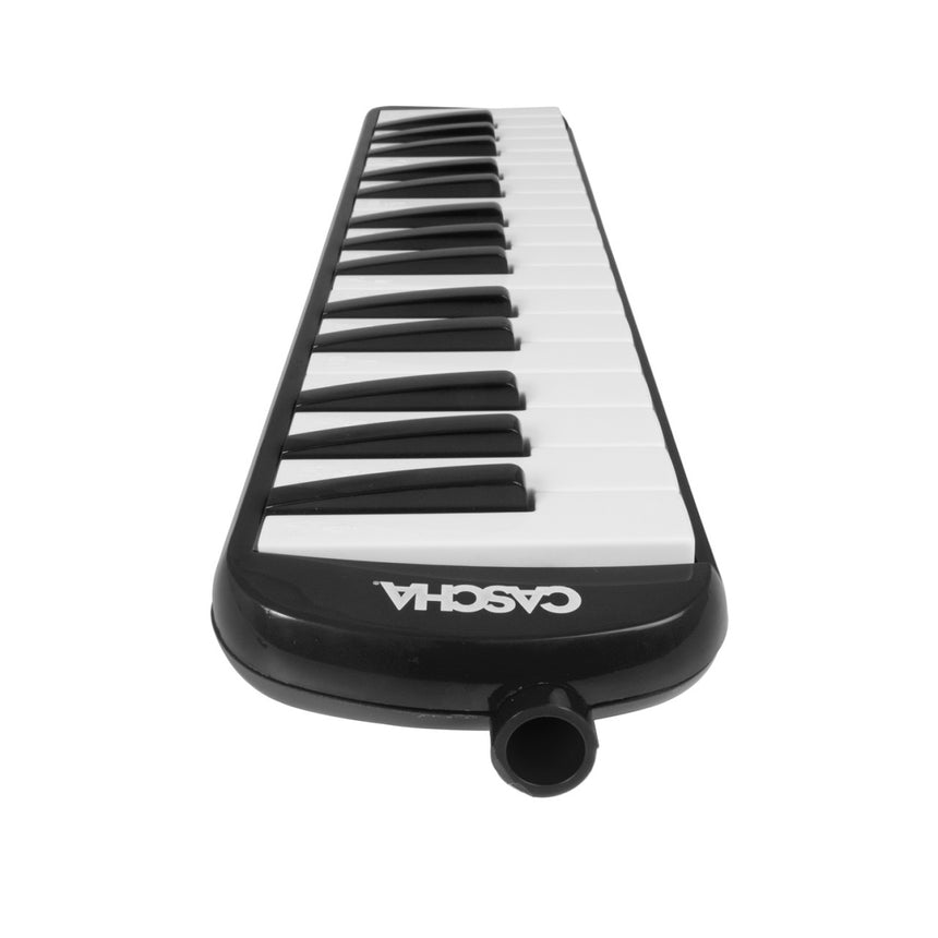 Cascha HH 2061 melodica in black – view along the keyboard toward the connection