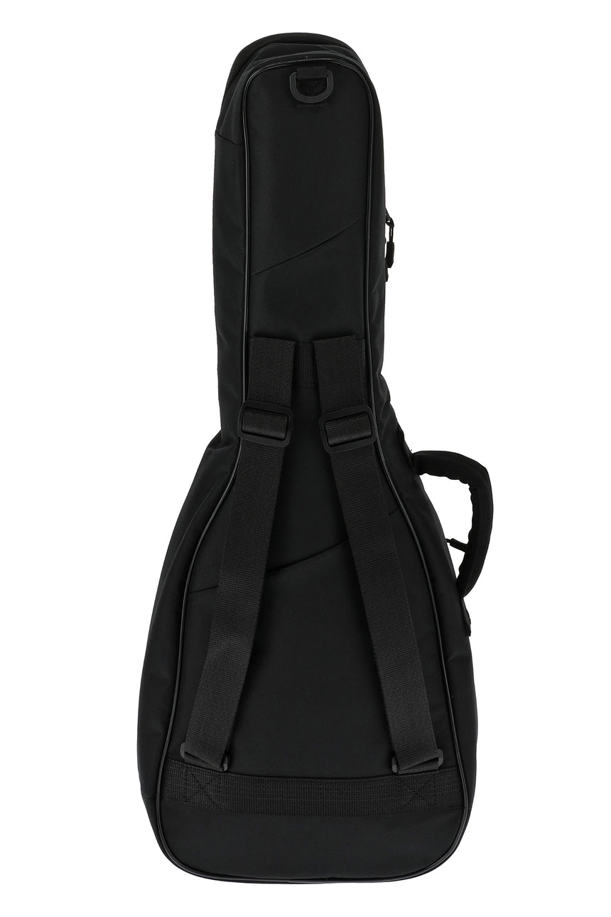 Housse GEWA Basic 5 noire pour guitare classique 1/4–1/8 – vue arrière avec bretelles.
