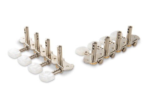 GEWA 545.577 nickel-plated mandolin tuners – both plates viewed from the shaft side