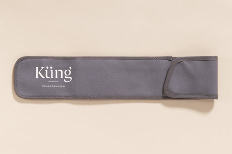 Küng 9301 grey cotton bag for soprano recorder, overall view