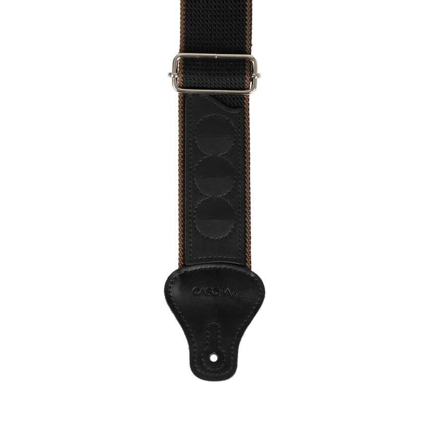 Cascha HH-2259, noir, polyester/coton – extrémité en cuir avec porte-médiators