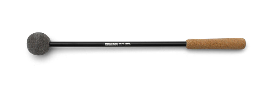 Rohema PM456 / 61456, grey felt head, black shaft and cork grip – isolated on white, new horizontal photo with PM456 marking