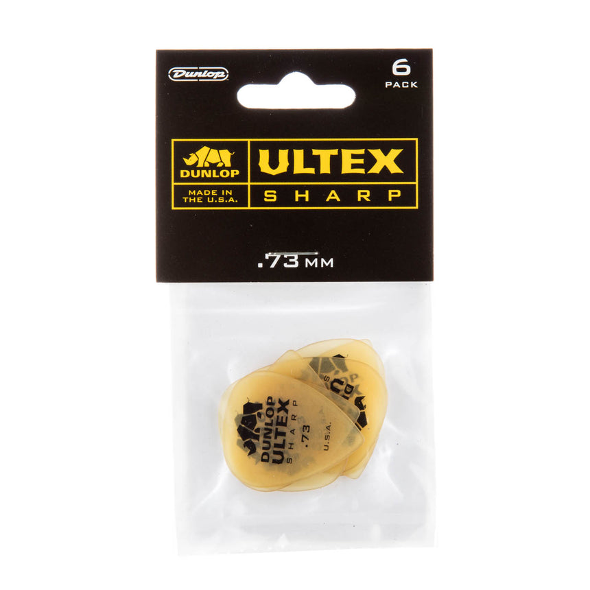 Dunlop Ultex Sharp 0,73 mm, Vorderseite der 6er-Packung.