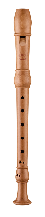 Flûte à bec soprano Moeck Rondo 2202 en poirier naturel – vue complète de face
