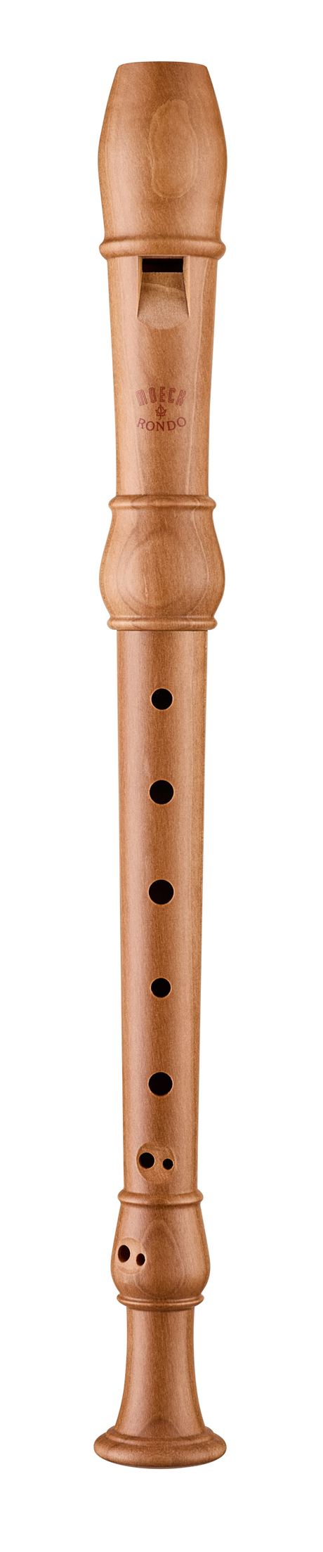 Flûte à bec soprano Moeck Rondo 2202 en poirier naturel – vue complète de face