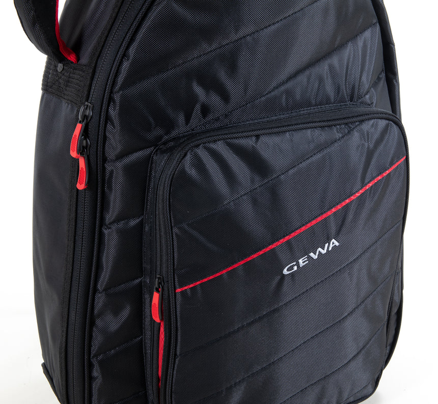 GEWA Cross 30 acoustic guitar gig bag 215.605, black – exterior-pocket detail