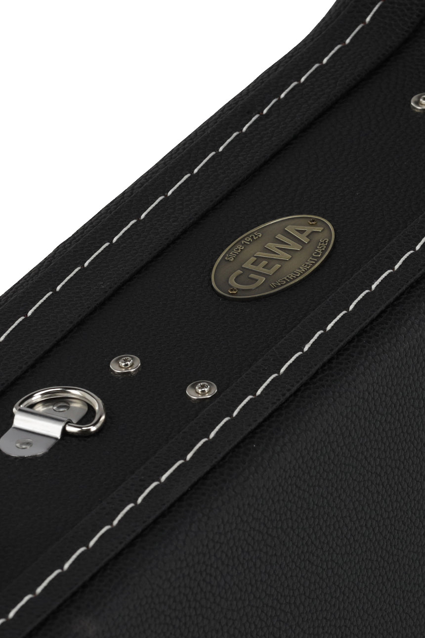 GEWA Arched Top Economy classical guitar case 523.270, black – manufacturer badge detail