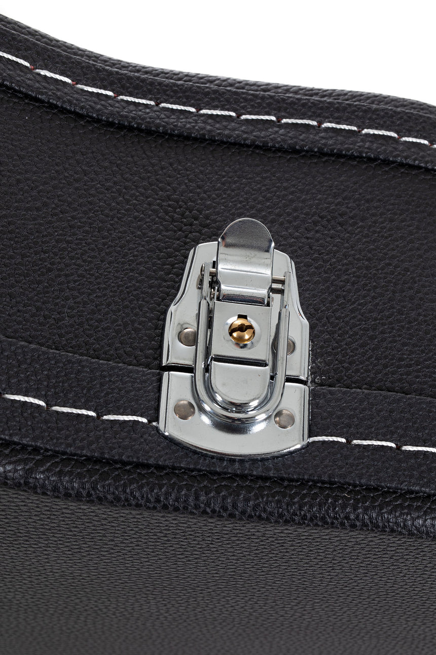GEWA Flat Top Economy Westerngitarrenkoffer 523.110, schwarz – Detail des geschlossenen Verschlusses