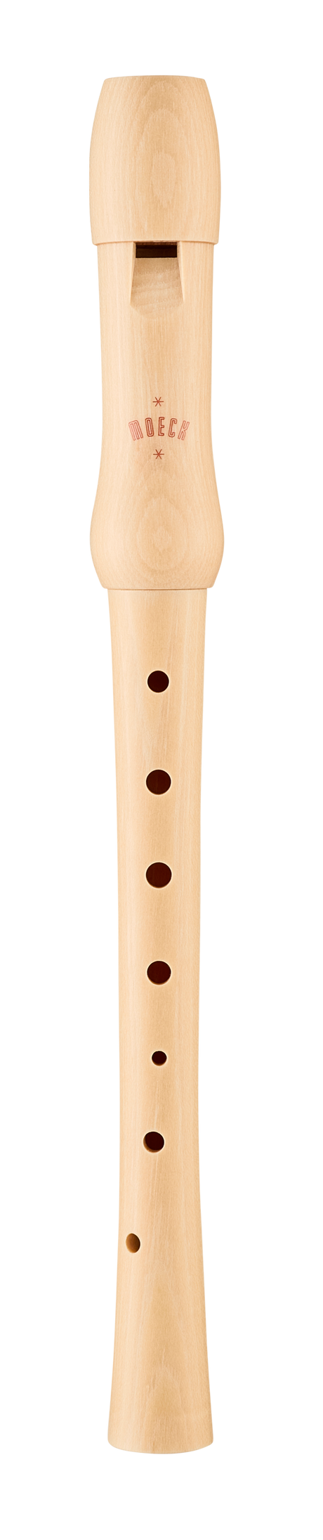Flûte à bec soprano scolaire Moeck 1250 en érable naturel – vue complète de face