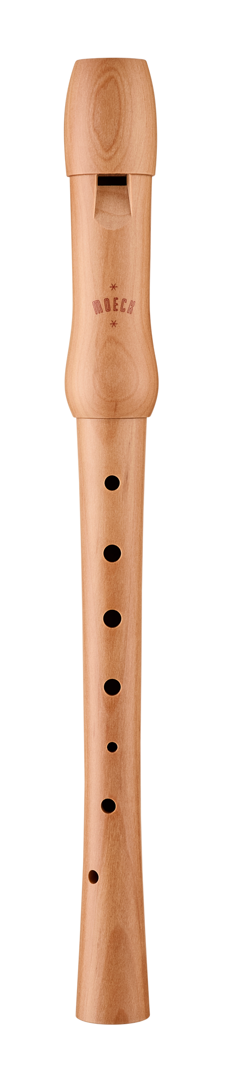 Flûte à bec soprano scolaire Moeck 1252 en poirier naturel – vue complète de face