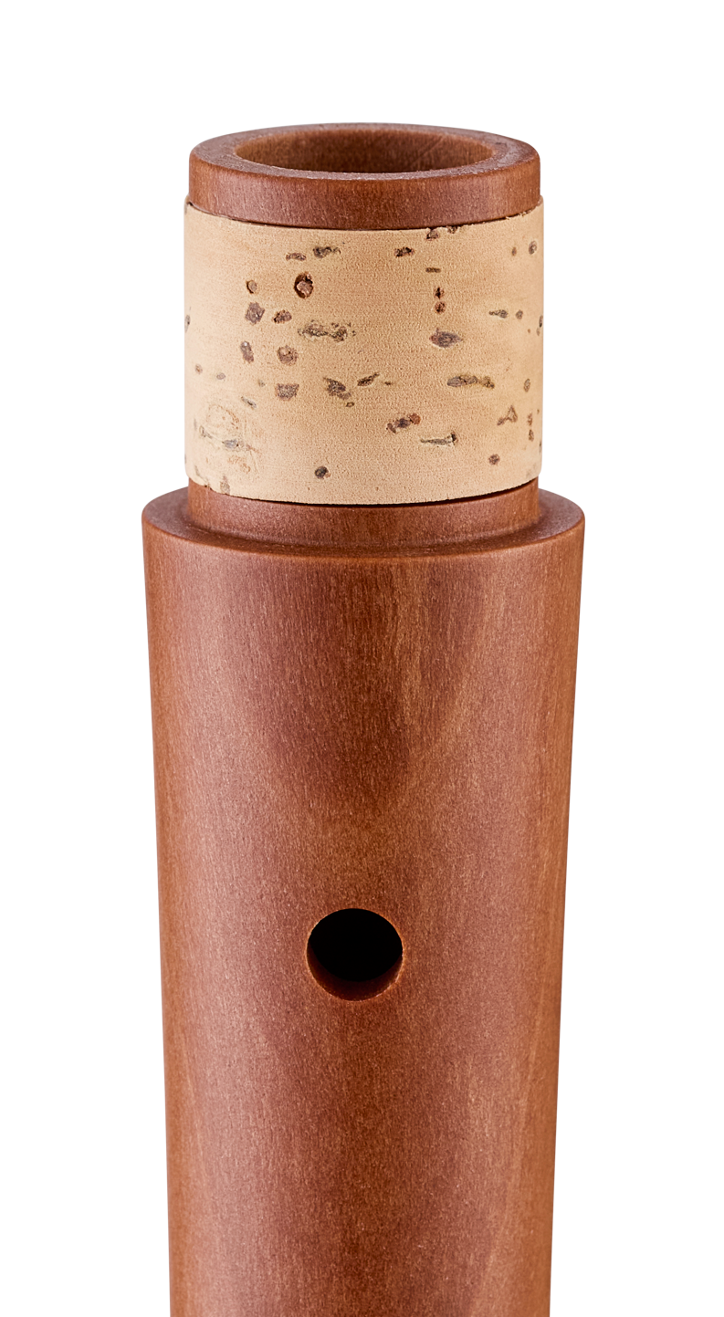 Moeck 1212 school soprano recorder in natural pearwood – joint detail