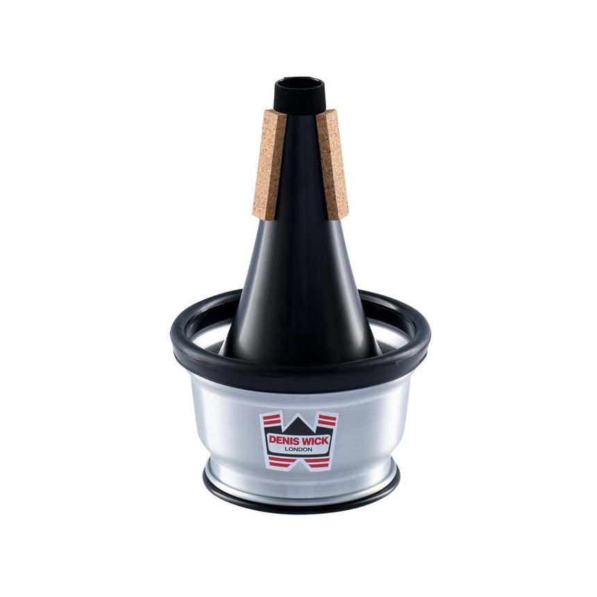 Denis Wick 5531 Cup-Trompetendämpfer, Aluminium und schwarzer Cup – Vorderansicht