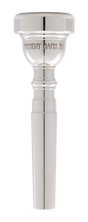 Embouchure de trompette Vincent Bach Classic 351 3C, argentée – vue de profil avec taille gravée