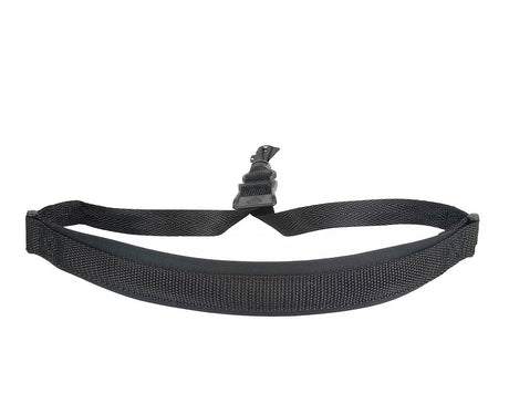 Neotech Wick-It XL saxophone strap, black, swivel hook – full view with swivel hook