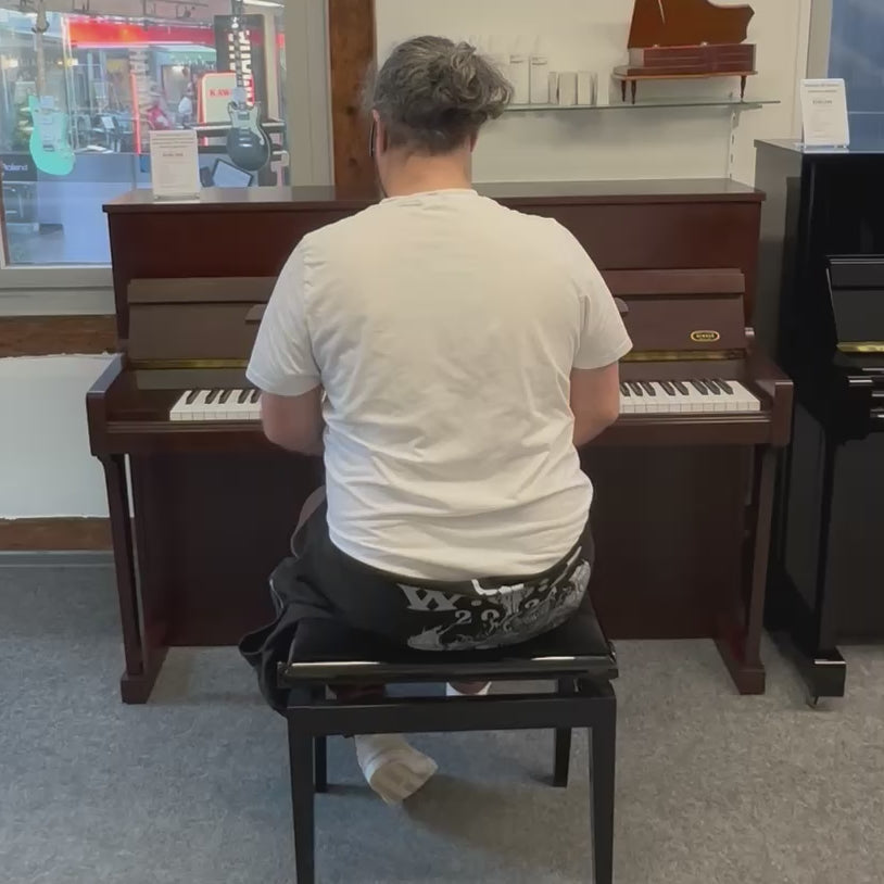 W.Schimmel Klavier 112 T Mahagony dunkel matt Occasion Bestzustand Bj. 1981 mit Renner Mechanik (gebraucht)