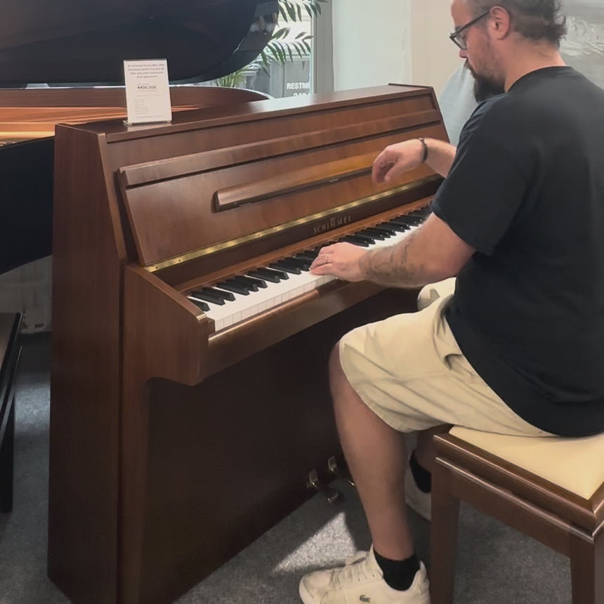 W. Schimmel Piano Model 100B Dark Walnut Used, Year 1992, very good condition with bench (used)