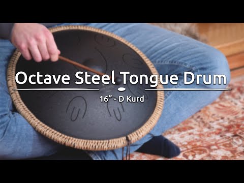 MEINL Sonic Energy Octave Steel Tongue Drum, Schwarz, D Kurd, 9 Töne, 16" / 40 cm