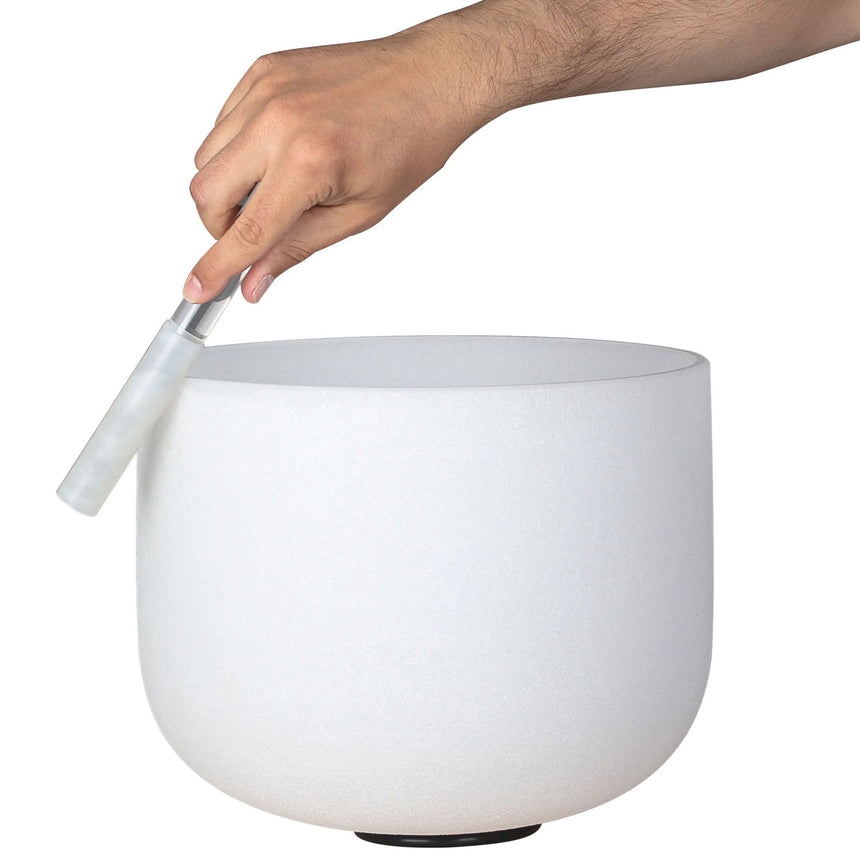 Sela Klangschalen Set SECF-SET 7-teilig aus Quarz mit Stimmgabel