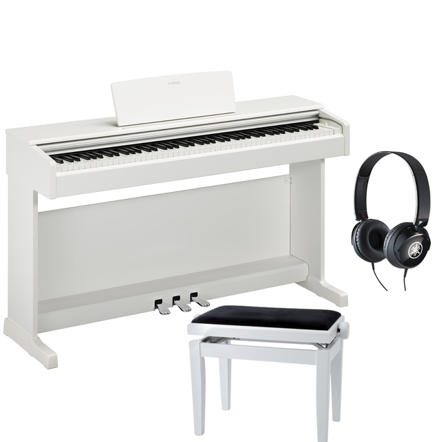 Yamaha YDP-145 Arius Weiß Matt Bundle mit Bank und Kopfhörer - Musik-Ebert Gmbh
