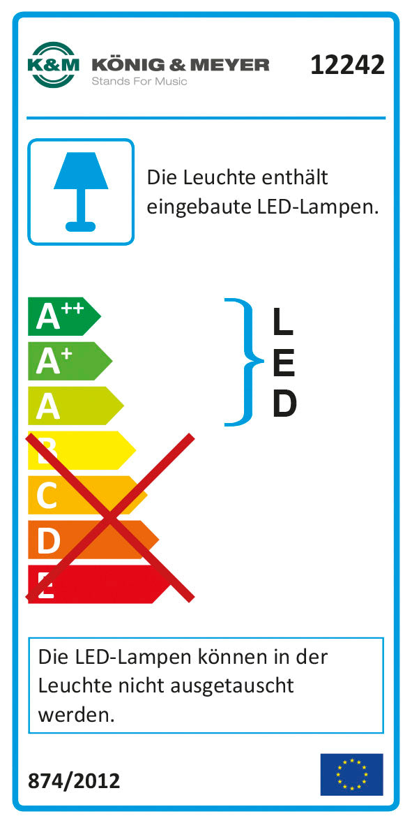 König & Meyer 12242 Notenpultleuchte 2 LEDs - Musik-Ebert Gmbh