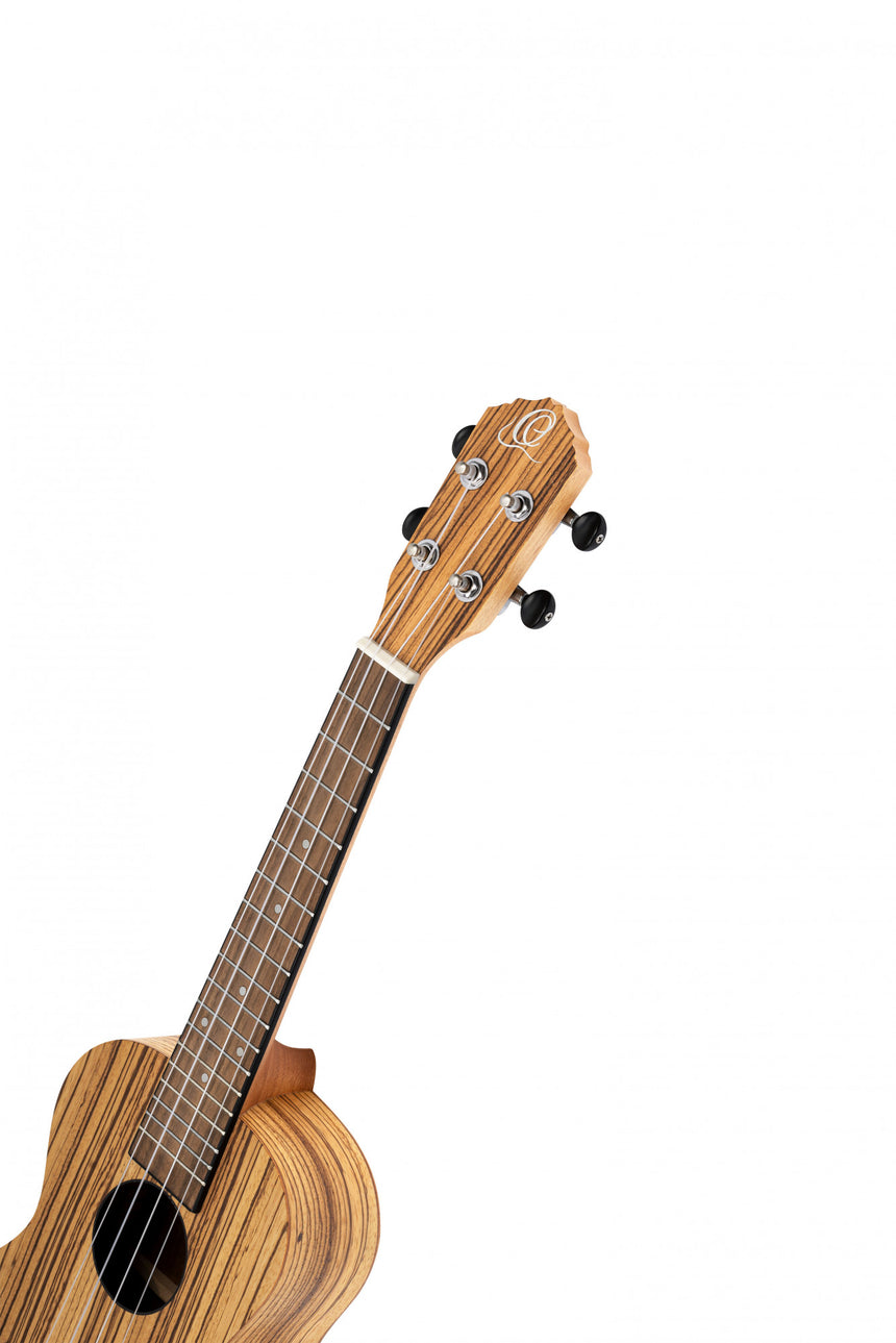 ORTEGA Timber Series Konzert Ukulele - Natur Zebraholz inkl. Tasche - Musik-Ebert Gmbh