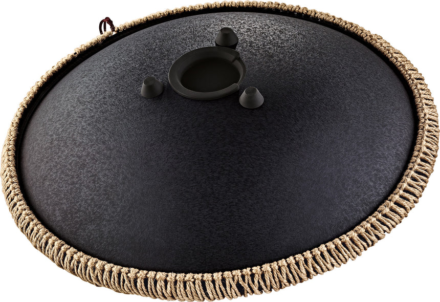 MEINL Sonic Energy Octave Steel Tongue Drum, Schwarz, graviertes Blumendesign, D Kurd, 9 Töne, 16" / 40 cm - Musik-Ebert Gmbh