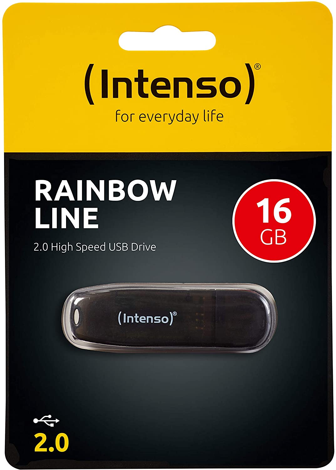 Intenso Rainbow Line 16 GB USB-Stick USB 2.0 schwarz - Musik-Ebert Gmbh