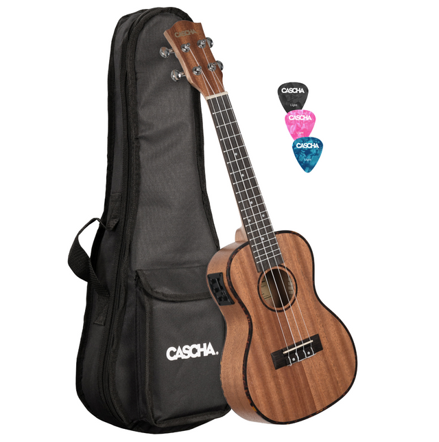 Cascha Konzert Ukulele mit Tonabnehmer HH2035E - Musik-Ebert Gmbh